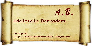 Adelstein Bernadett névjegykártya
